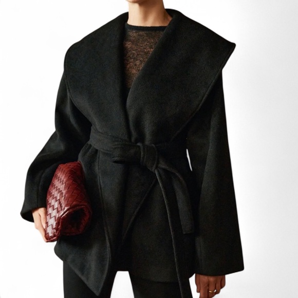 Commense Jackets & Blazers - NEW Large Collar Belted Coat by Commense